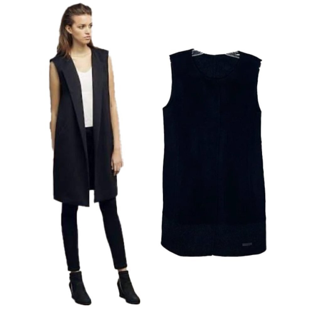 GIORDANO HAND MADE Button down black vest Dress Size small